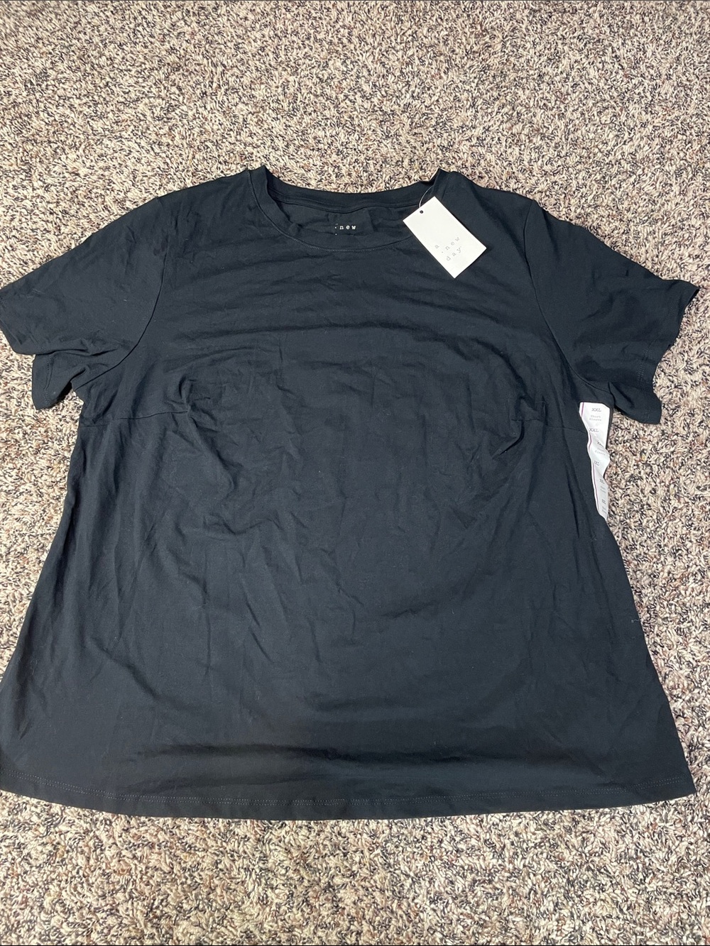a new day Black Soft Casual Woman’s Tee Shirt Size XXL NWT